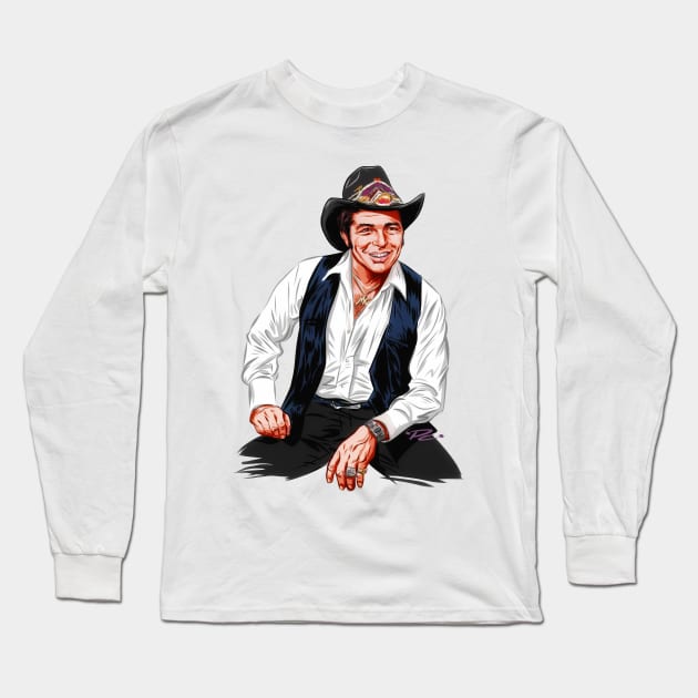 Mickey Gilley - An illustration by Paul Cemmick Long Sleeve T-Shirt by PLAYDIGITAL2020